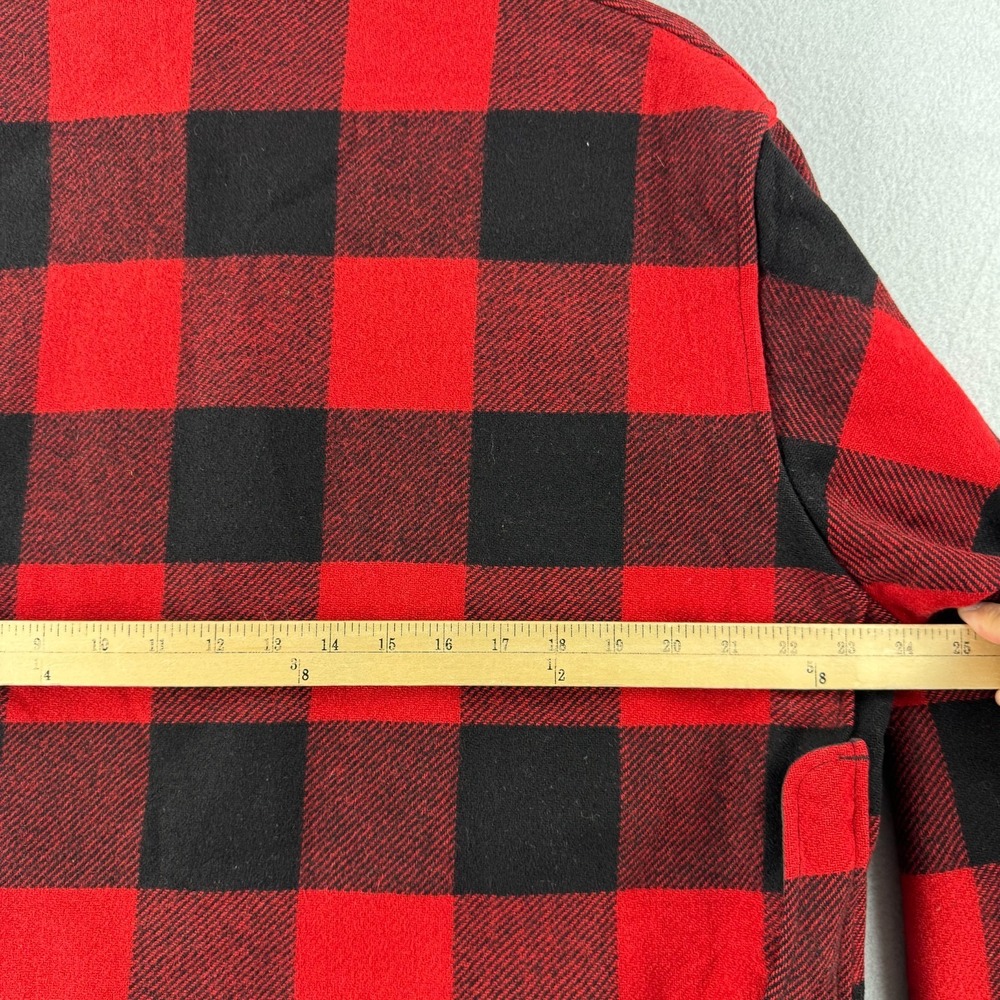 Vintage Pendleton Jacket Mens Large Red Plaid Mackinaw Cruiser 70s - Picture 13 of 15